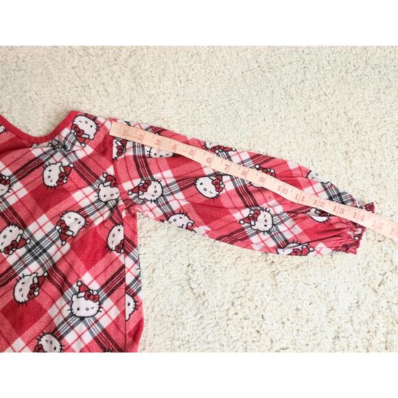 Hello Kitty Girls Nightgown Red White Black Size XS (4-5) Ruffle - Picture 4 of 6